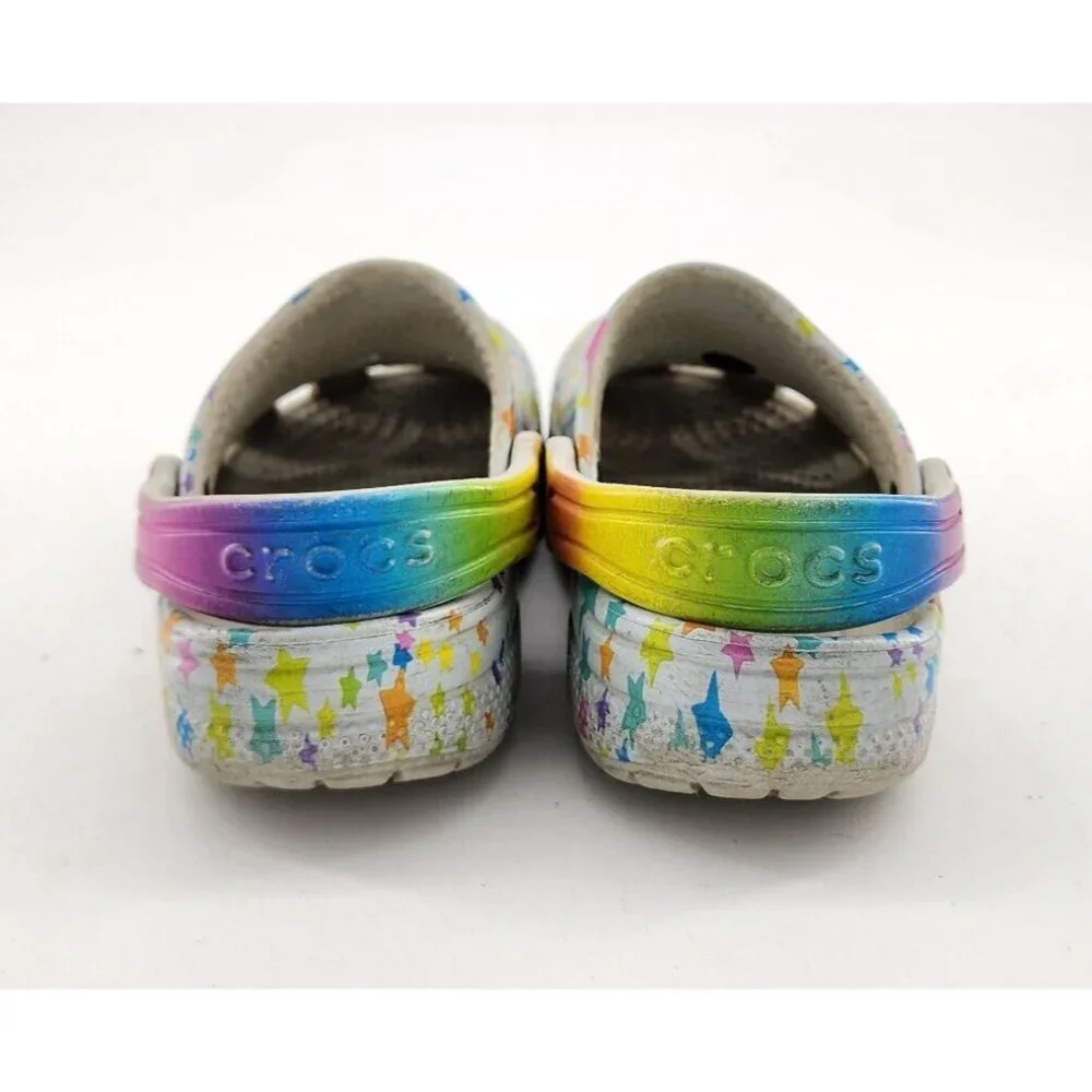 Crocs Kids‎ Classic Slip On Clog Shoes Disco Dance Party 208096 Youth Size C10